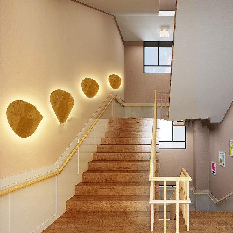 Modern Wooden LED Wall Light – Minimalist Home Lighting Fixture (Warm & White Light Options)