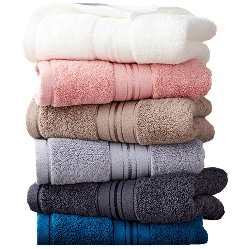 Pure Cotton Towel Set – 3-Piece Thickened Bath, Hand & Face Towel Set | Multiple Colors
