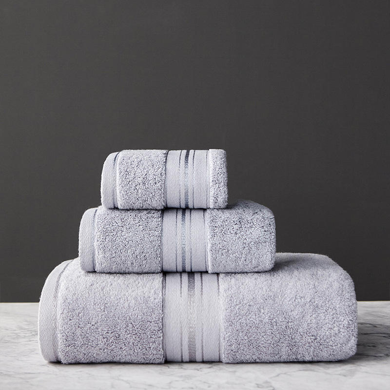 Pure Cotton Towel Set – 3-Piece Thickened Bath, Hand & Face Towel Set | Multiple Colors