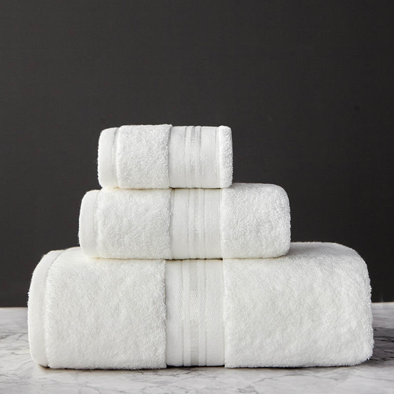 Pure Cotton Towel Set – 3-Piece Thickened Bath, Hand & Face Towel Set | Multiple Colors