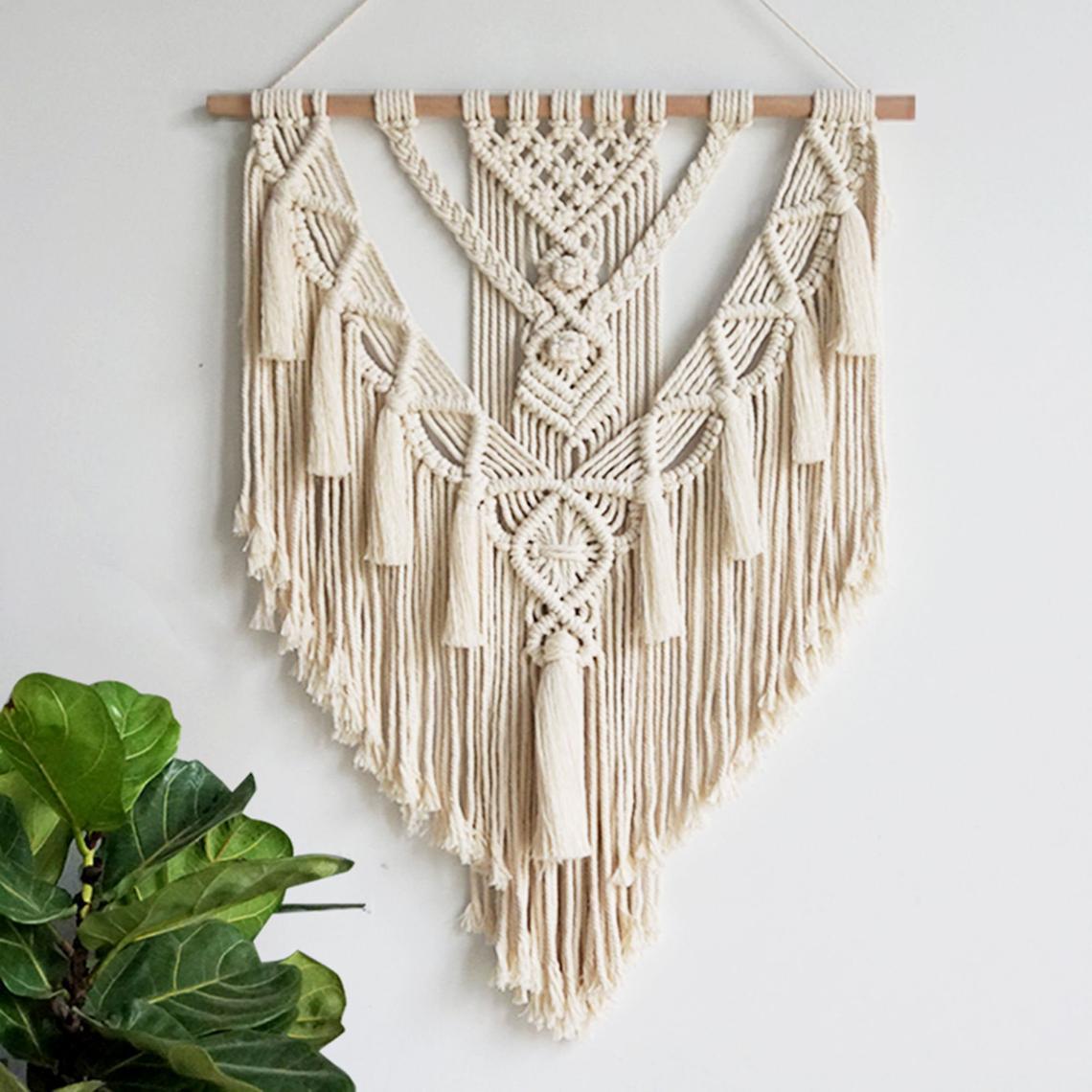 Handmade Boho Macrame Wall Hanging – Bohemian Tapestry for Home, Bedroom, or Living Room Decor