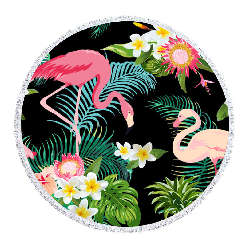 Round Printed Beach Towel – 150 cm | Microfiber Terry Cloth | Eco-Friendly Digital Sublimation Print