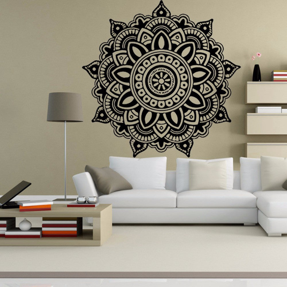 Waterproof Black PVC Wall Sticker – 57×57cm Decorative Mural for Bedroom Wall Décor