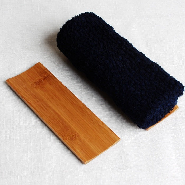 Rustic Wooden Towel Rack – Handcrafted Bamboo Towel Holder | Faceted Design, Distressed Finish
