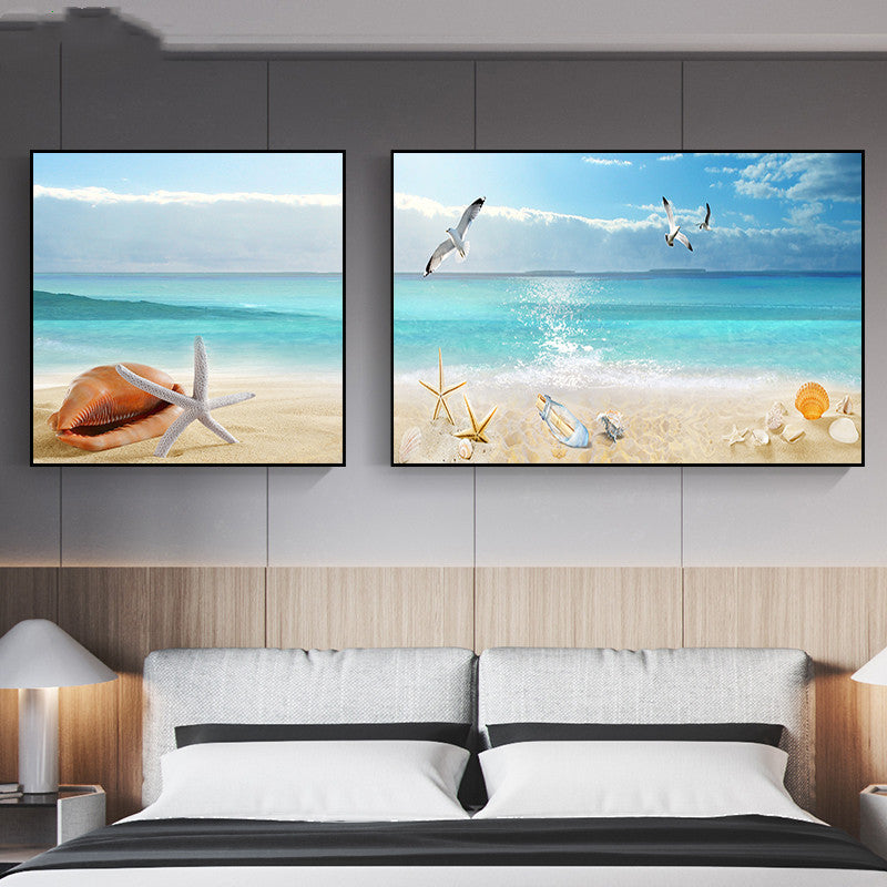 Modern Minimalist Bedside Wall Art – Cloth Film Fabric Decorative Panel for Bedroom Décor (30×40cm)