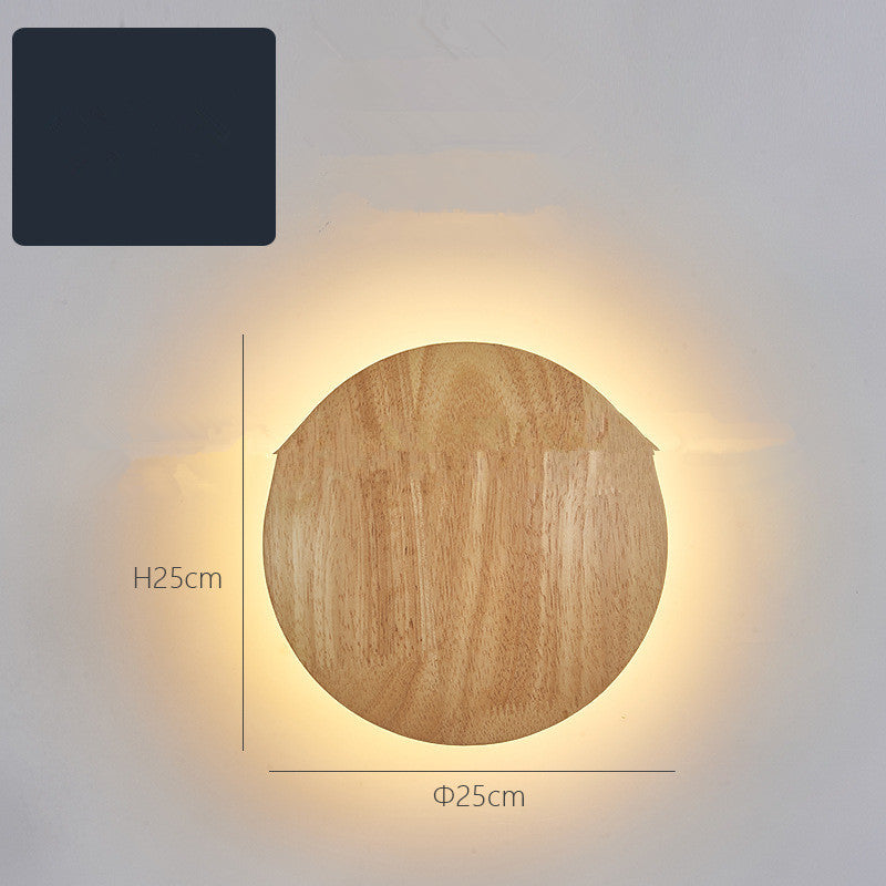Modern Wooden LED Wall Light – Minimalist Home Lighting Fixture (Warm & White Light Options)