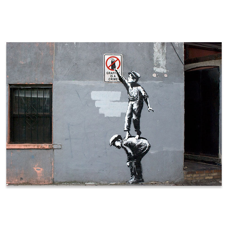 Graffiti Street Art Canvas Poster – Nordic Style Unframed Landscape Wall Painting (Multiple Sizes & Designs)