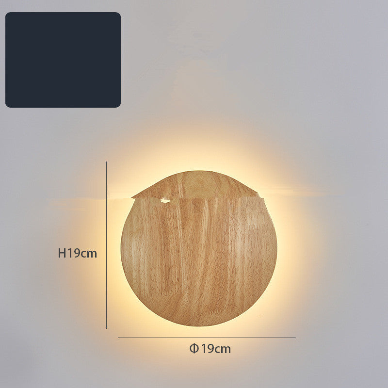 Modern Wooden LED Wall Light – Minimalist Home Lighting Fixture (Warm & White Light Options)
