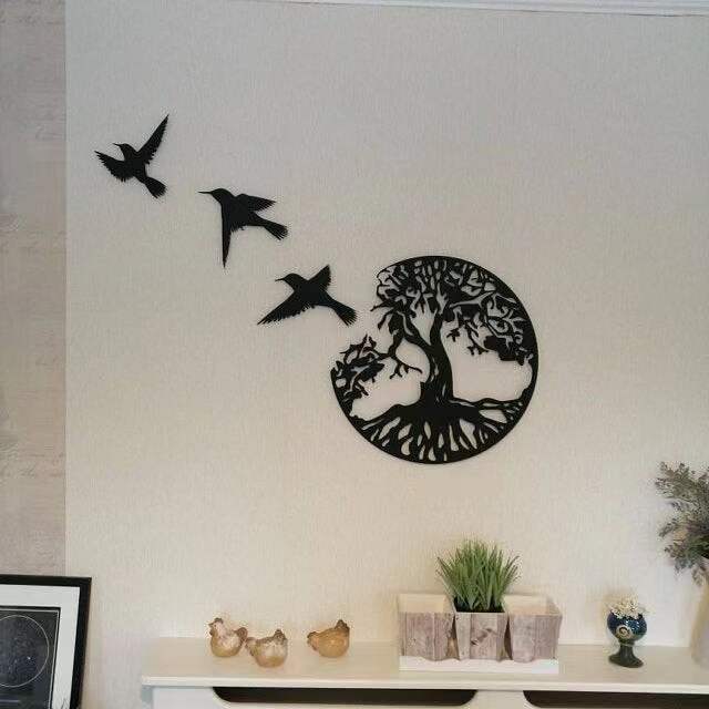 Modern Iron Wall Art – Electroplated Hanging Decorative Iron Ornament for Home Décor