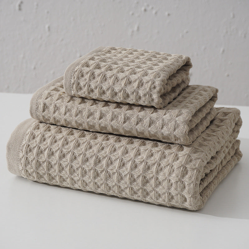 Pure Cotton Honeycomb Bath Towel – 32-Count Strand Yarn | Soft, Absorbent | 70x140 cm | Multiple Colors