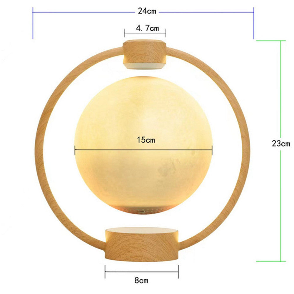 K1-Round Moon Bluetooth Speaker – 6D Surround Sound, Floating Moon Design with Colorful LED Lights & Remote Control
