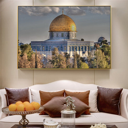 Modern Rectangular Inkjet Wall Art – Frameless Non-Woven Canvas Print for Bedroom or Living Room Decoration