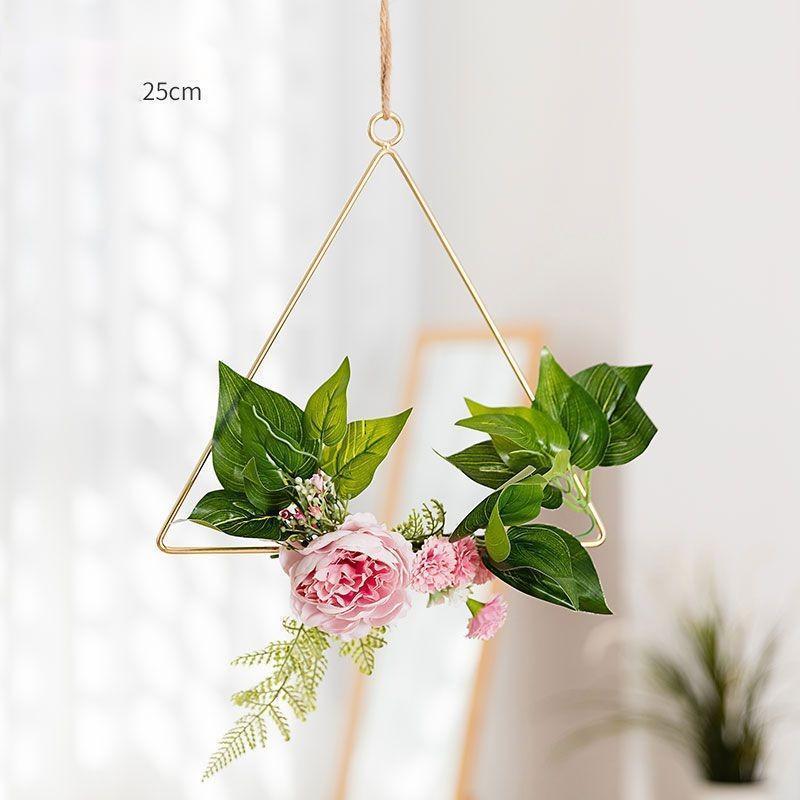 Handcrafted Iron Wall Art with Artificial Flowers – Rustic Floral Wall Hanging for Home Décor