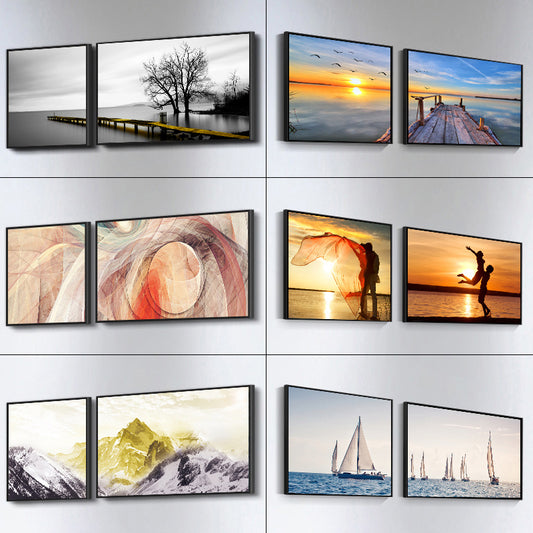 Modern Minimalist Bedside Wall Art – Cloth Film Fabric Decorative Panel for Bedroom Décor (30×40cm)