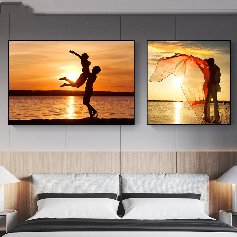 Modern Minimalist Bedside Wall Art – Cloth Film Fabric Decorative Panel for Bedroom Décor (30×40cm)