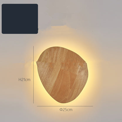 Modern Wooden LED Wall Light – Minimalist Home Lighting Fixture (Warm & White Light Options)