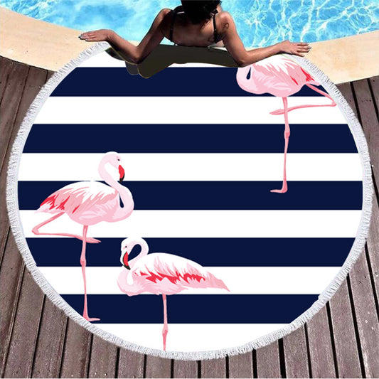 Round Printed Beach Towel – 150 cm | Microfiber Terry Cloth | Eco-Friendly Digital Sublimation Print