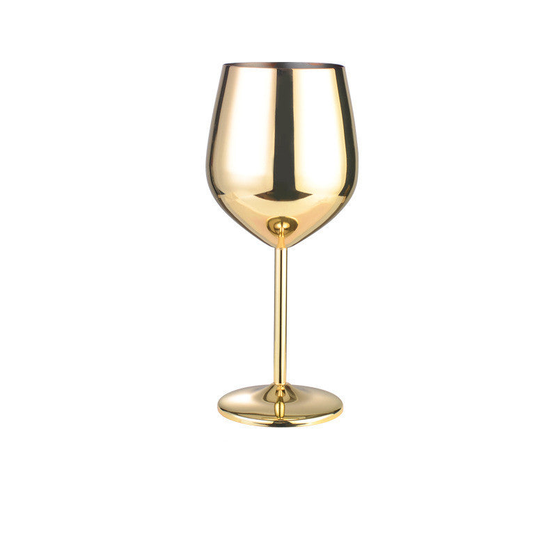 Stainless Steel Wine Glass – 520ML SUS304 Metal Goblet, Polished & Plated, BPA-Free, Durable & Eco-Friendly Drinkware for Modern Homes