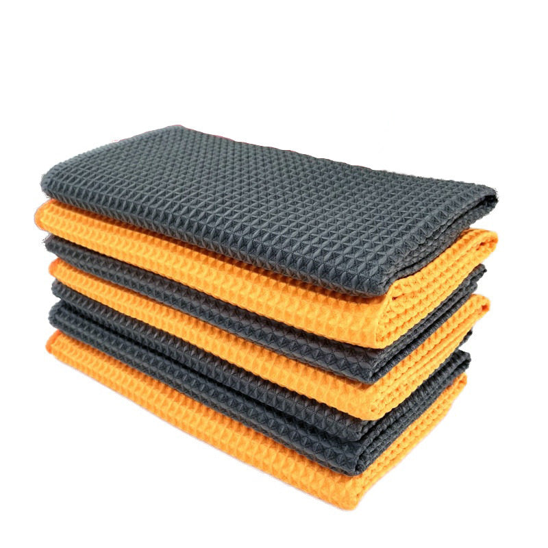 Microfiber Car Wash Towel – Wafer Style | 40x40 cm | Ultra-Absorbent, Scratch-Free Cleaning Cloth