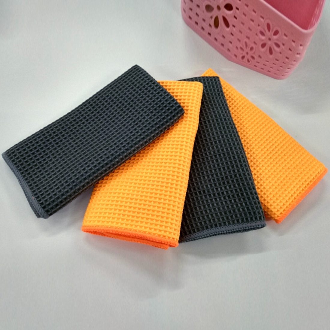 Microfiber Car Wash Towel – Wafer Style | 40x40 cm | Ultra-Absorbent, Scratch-Free Cleaning Cloth