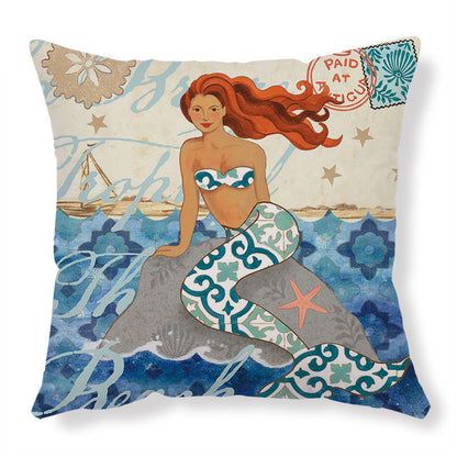 Nautical Printed Throw Pillows for Sofa Chair Seat