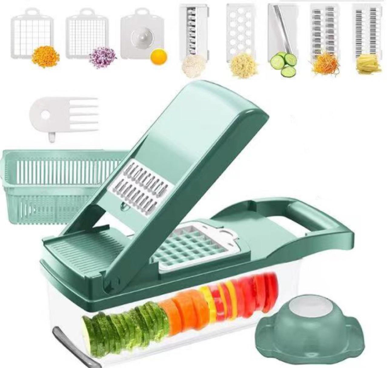 12-In-1 Manual Vegetable Chopper Kitchen Gadgets Food Chopper Onion Cutter Vegetable Slicer