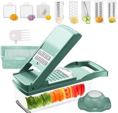 12-In-1 Manual Vegetable Chopper Kitchen Gadgets Food Chopper Onion Cutter Vegetable Slicer