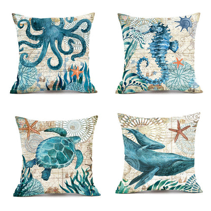 Nautical Printed Throw Pillows for Sofa Chair Seat