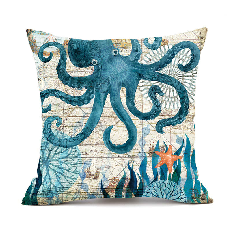 Nautical Printed Throw Pillows for Sofa Chair Seat