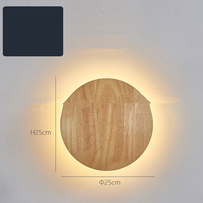 Modern Wooden LED Wall Light – Minimalist Home Lighting Fixture (Warm & White Light Options)