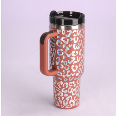 40 Oz Spill Proof Stainless Steel Insulated Tumbler With Handle Straw