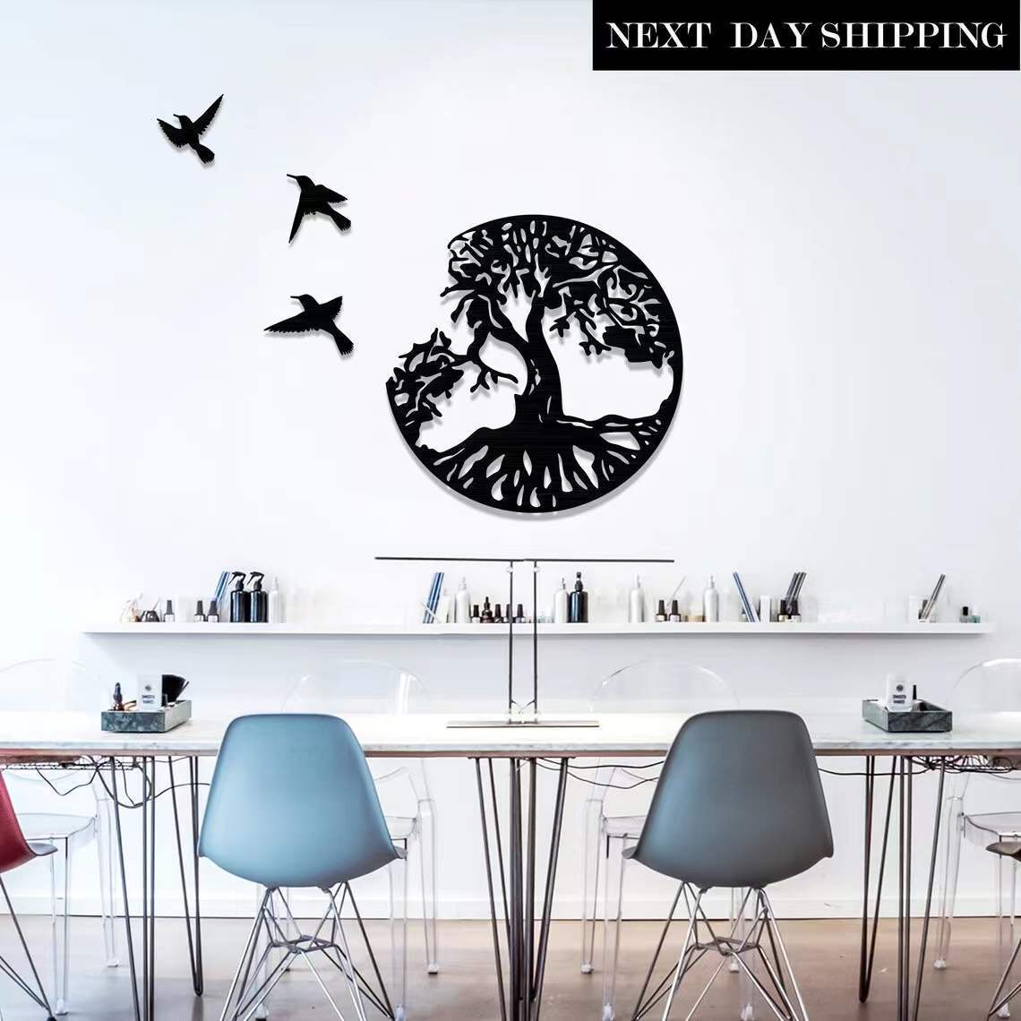 Modern Iron Wall Art – Electroplated Hanging Decorative Iron Ornament for Home Décor