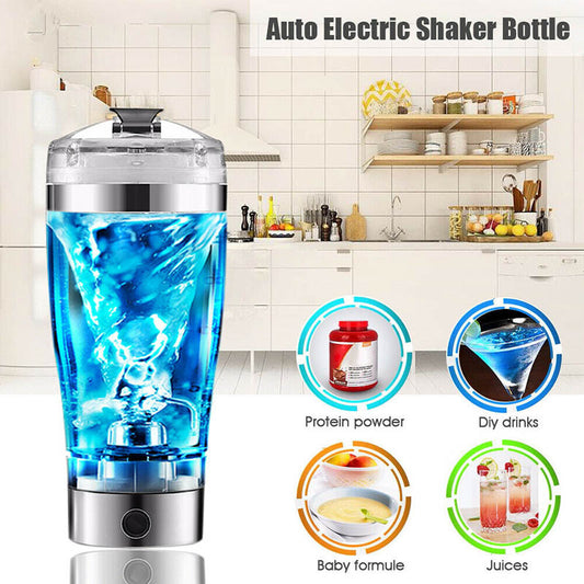 Electric Protein Shake Stirrer & USB Rechargeable Shaker Bottle – Milk, Coffee, and Fitness Blender Cup for Smooth Blends