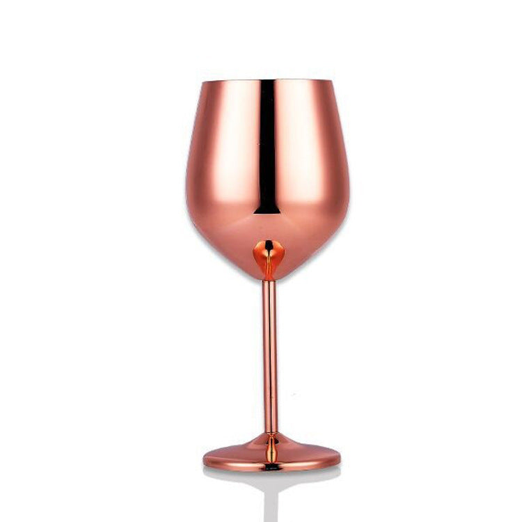 Stainless Steel Wine Glass – 520ML SUS304 Metal Goblet, Polished & Plated, BPA-Free, Durable & Eco-Friendly Drinkware for Modern Homes