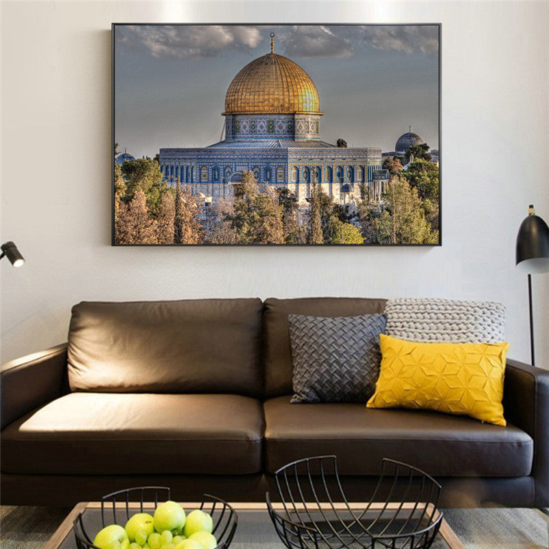 Modern Rectangular Inkjet Wall Art – Frameless Non-Woven Canvas Print for Bedroom or Living Room Decoration