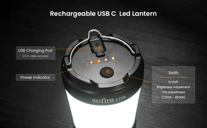 Sofirn LT1S LED Flashlight - High-Power, Rechargeable, Waterproof Outdoor Light with Variable Color Temperature, Shock Resistance & Multiple Lighting Modes