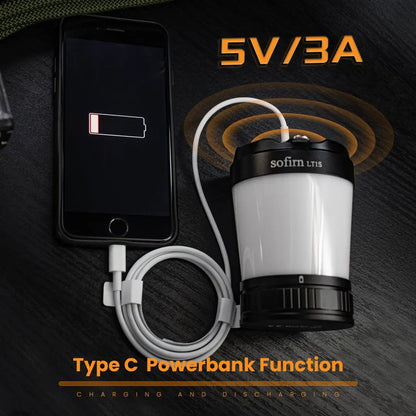 Sofirn LT1S LED Flashlight - High-Power, Rechargeable, Waterproof Outdoor Light with Variable Color Temperature, Shock Resistance & Multiple Lighting Modes