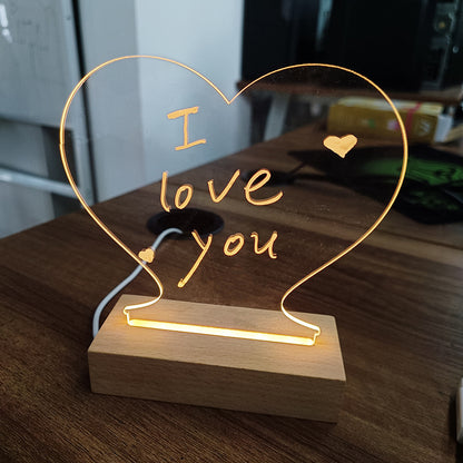 Creative LED Night Light Message Board With Pen