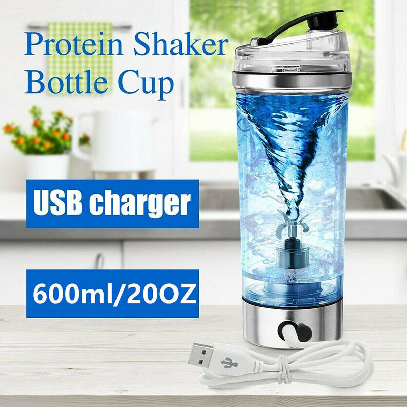 Electric Protein Shake Stirrer & USB Rechargeable Shaker Bottle – Milk, Coffee, and Fitness Blender Cup for Smooth Blends