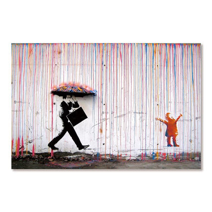 Graffiti Street Art Canvas Poster – Nordic Style Unframed Landscape Wall Painting (Multiple Sizes & Designs)