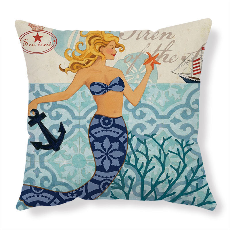 Nautical Printed Throw Pillows for Sofa Chair Seat