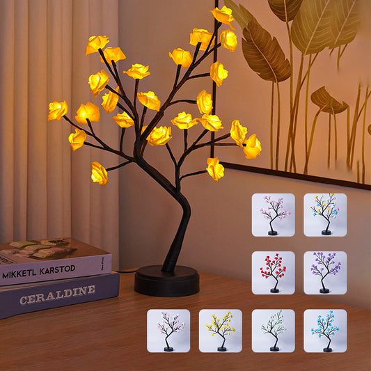 Decorative USB-Operated Desk Blossom Tree Table Lamp Night Light