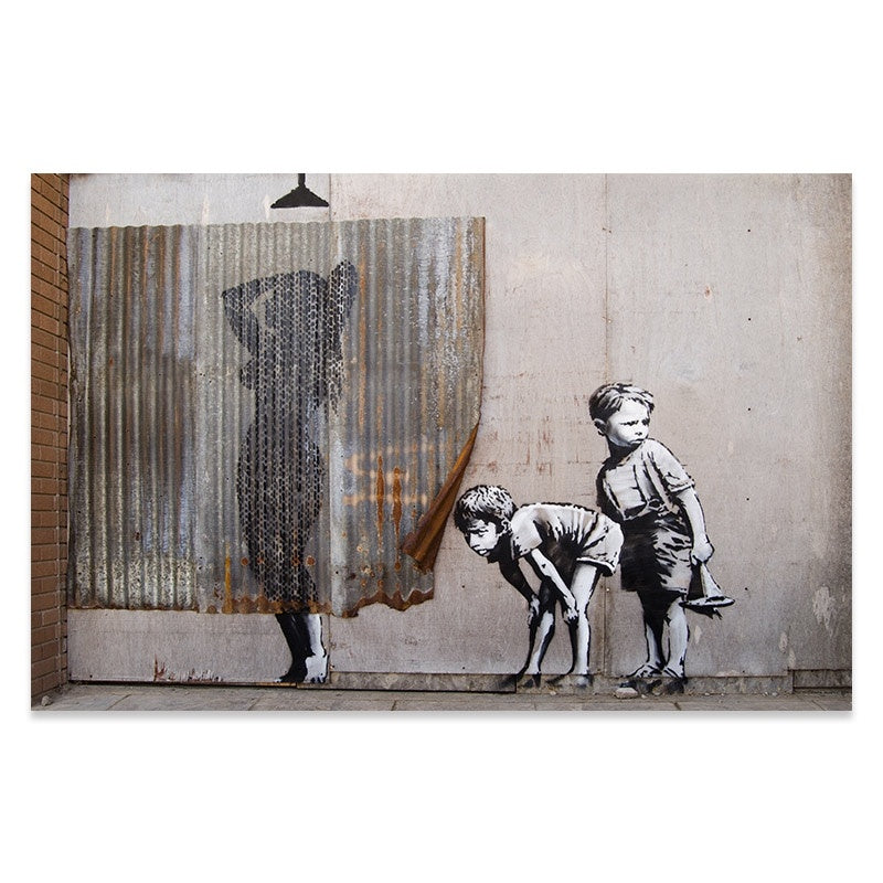 Graffiti Street Art Canvas Poster – Nordic Style Unframed Landscape Wall Painting (Multiple Sizes & Designs)